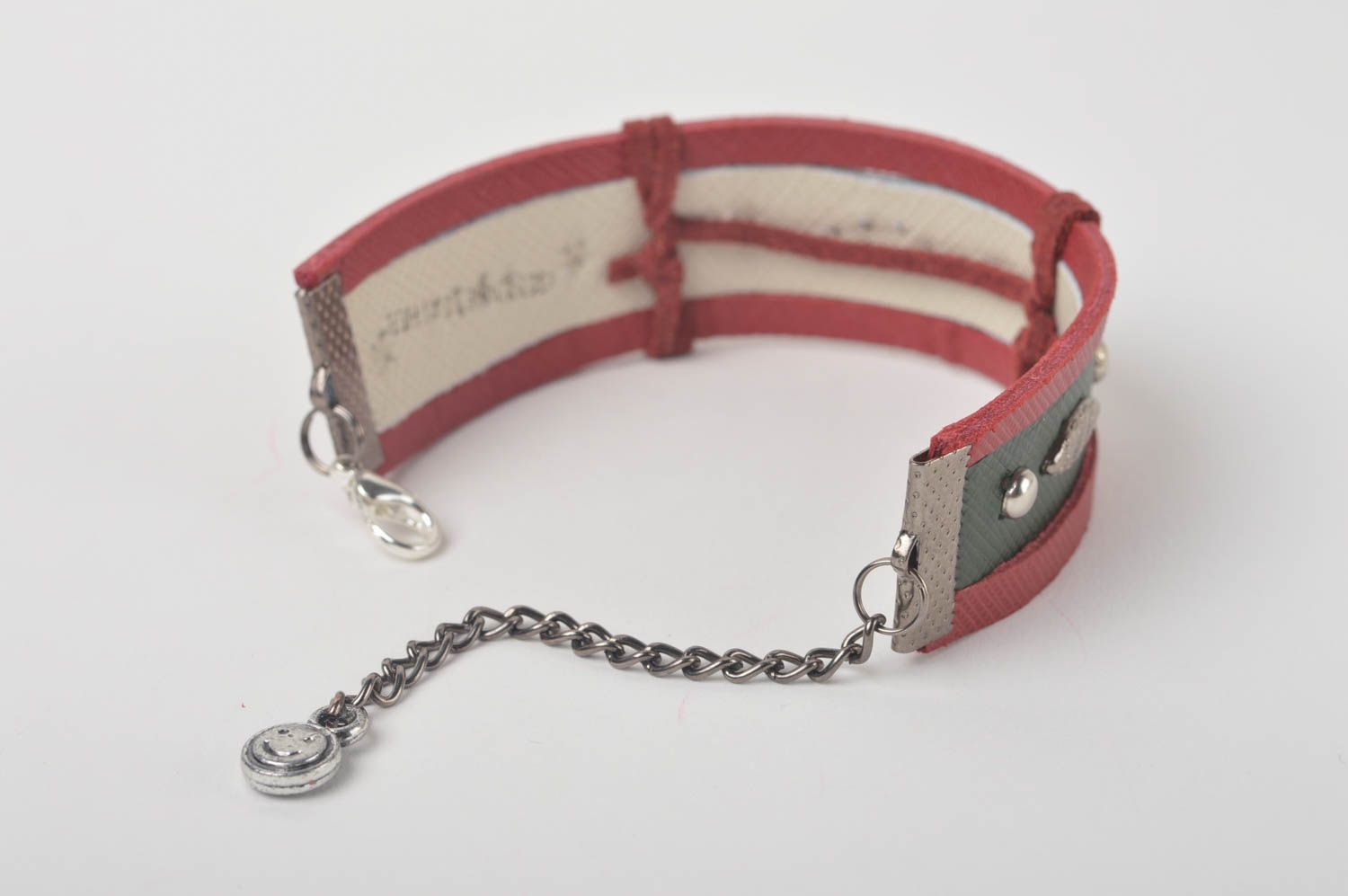 Unusual handmade leather bracelet stylish wrist bracelet design gift ideas photo 4