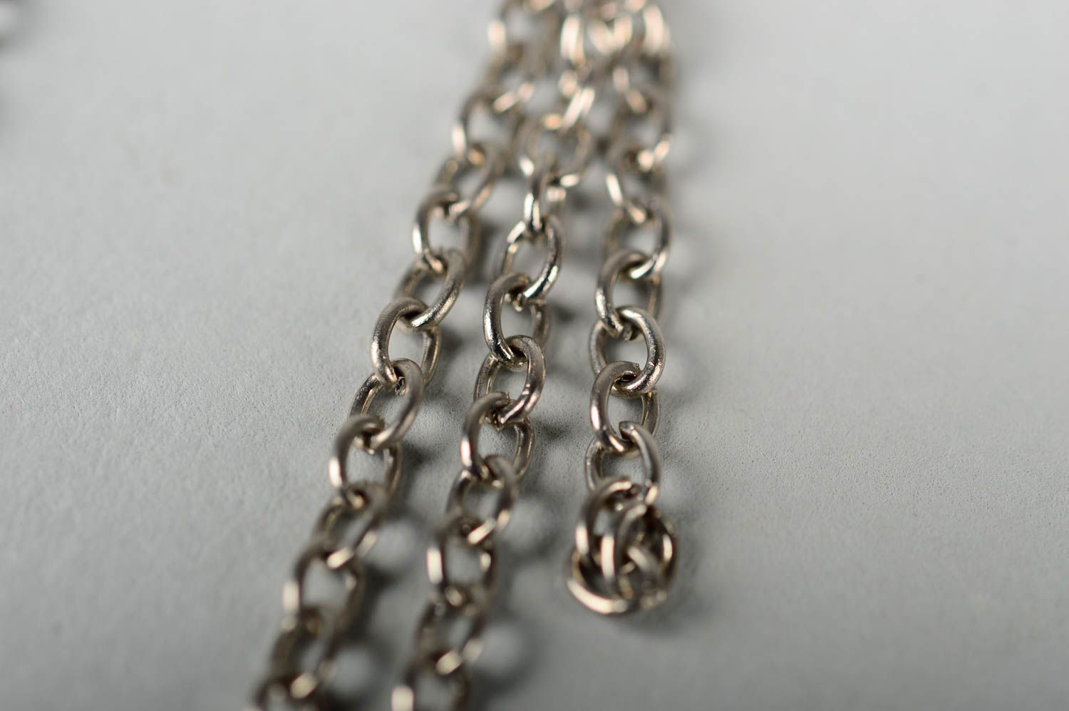 Womens handmade metal earrings long chain earrings fashion accessories photo 4