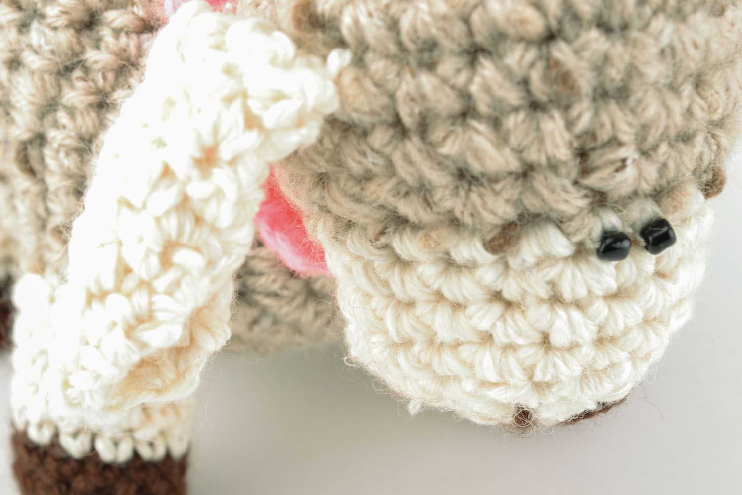 Doudou tricoté à la main original Mouton photo 4