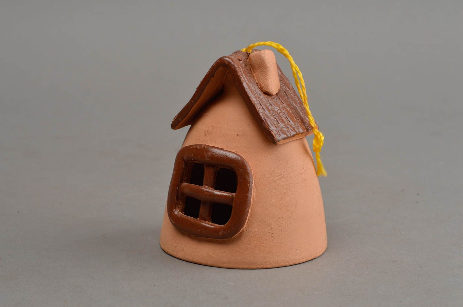 Cloche à vent en céramique décorative en forme de belle maison faite main photo 2