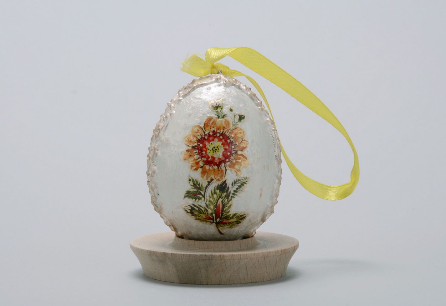 Pendente d'arredo fatto a mano a forma di uovo decorazioni originali di casa
 foto 5