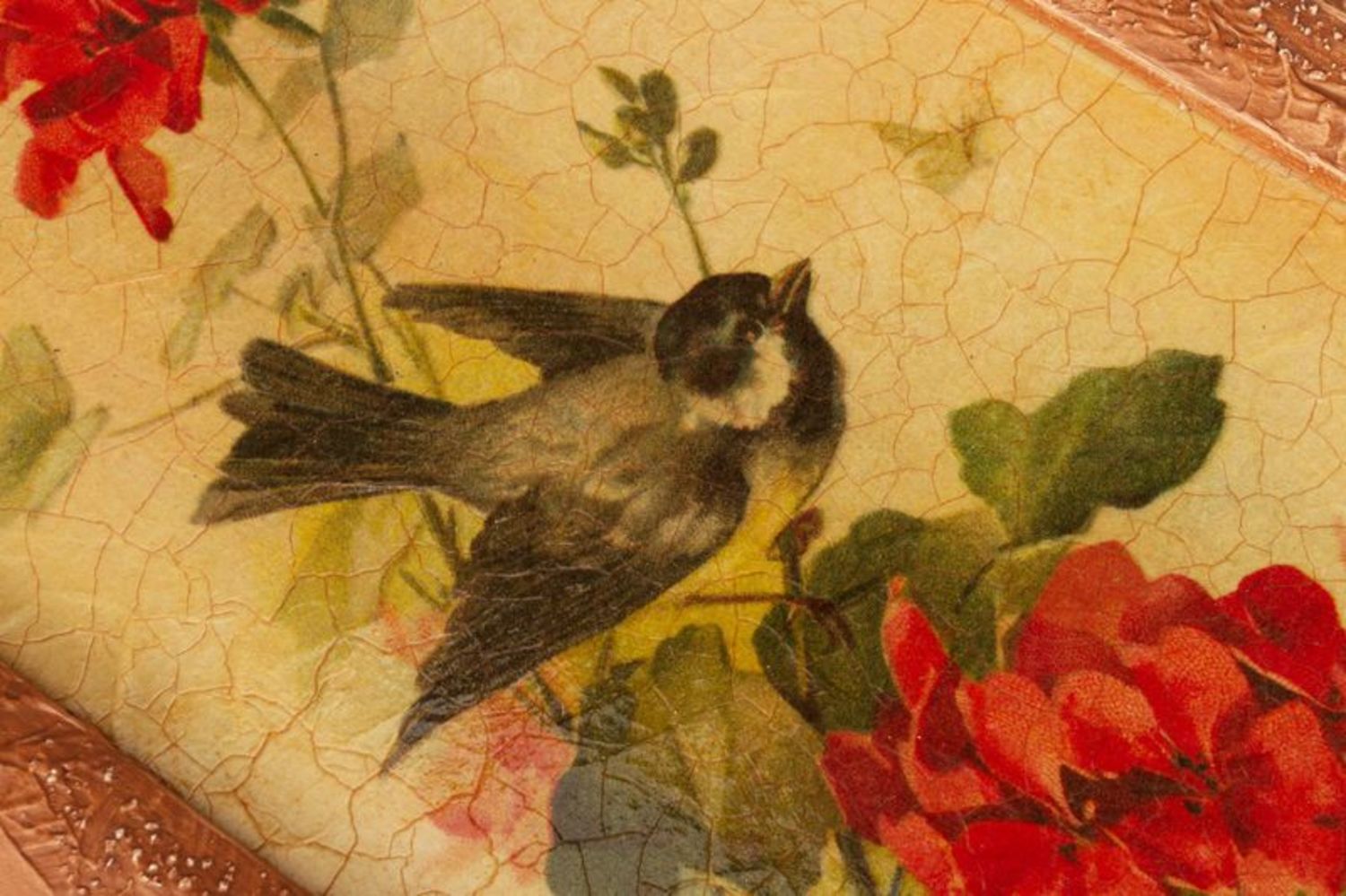 Painting Titmouse in flowers photo 2