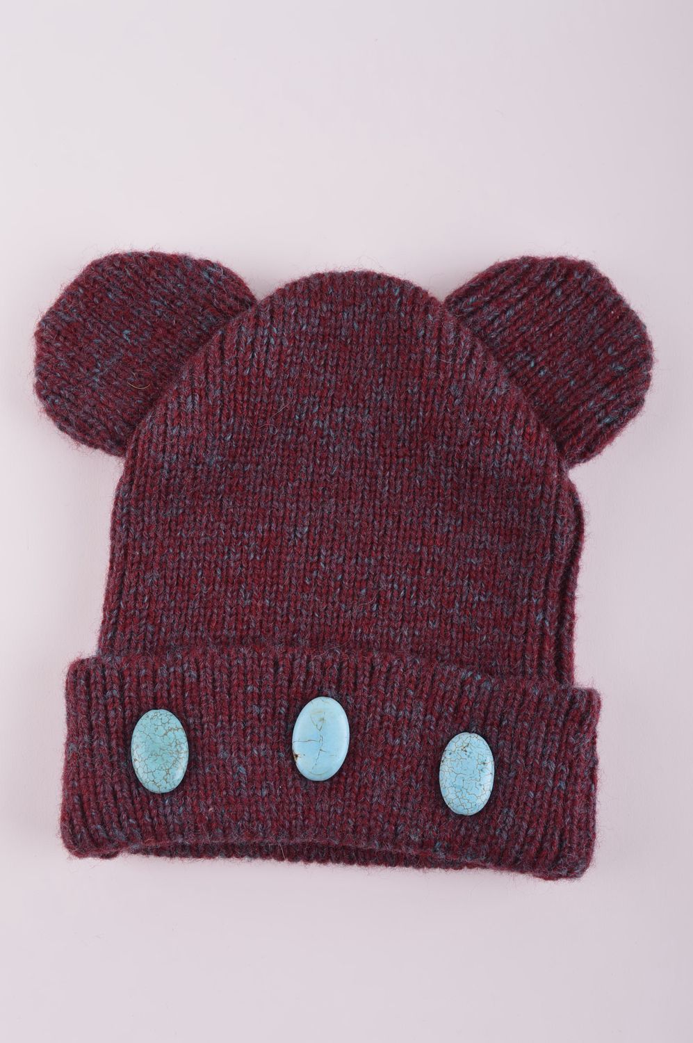 Handgemachte Mütze Frauen Geschenk modisches Accessoire mit Ohren für Winter foto 4
