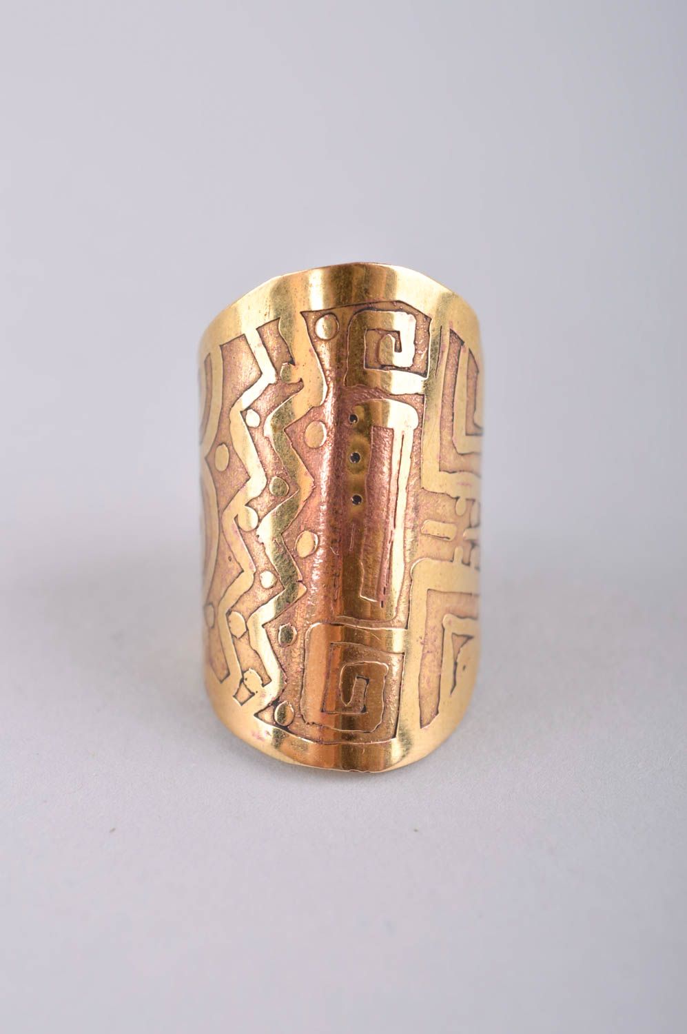 Кольцо ручной работы кольцо из латуни авторское металлическое украшение фото 3