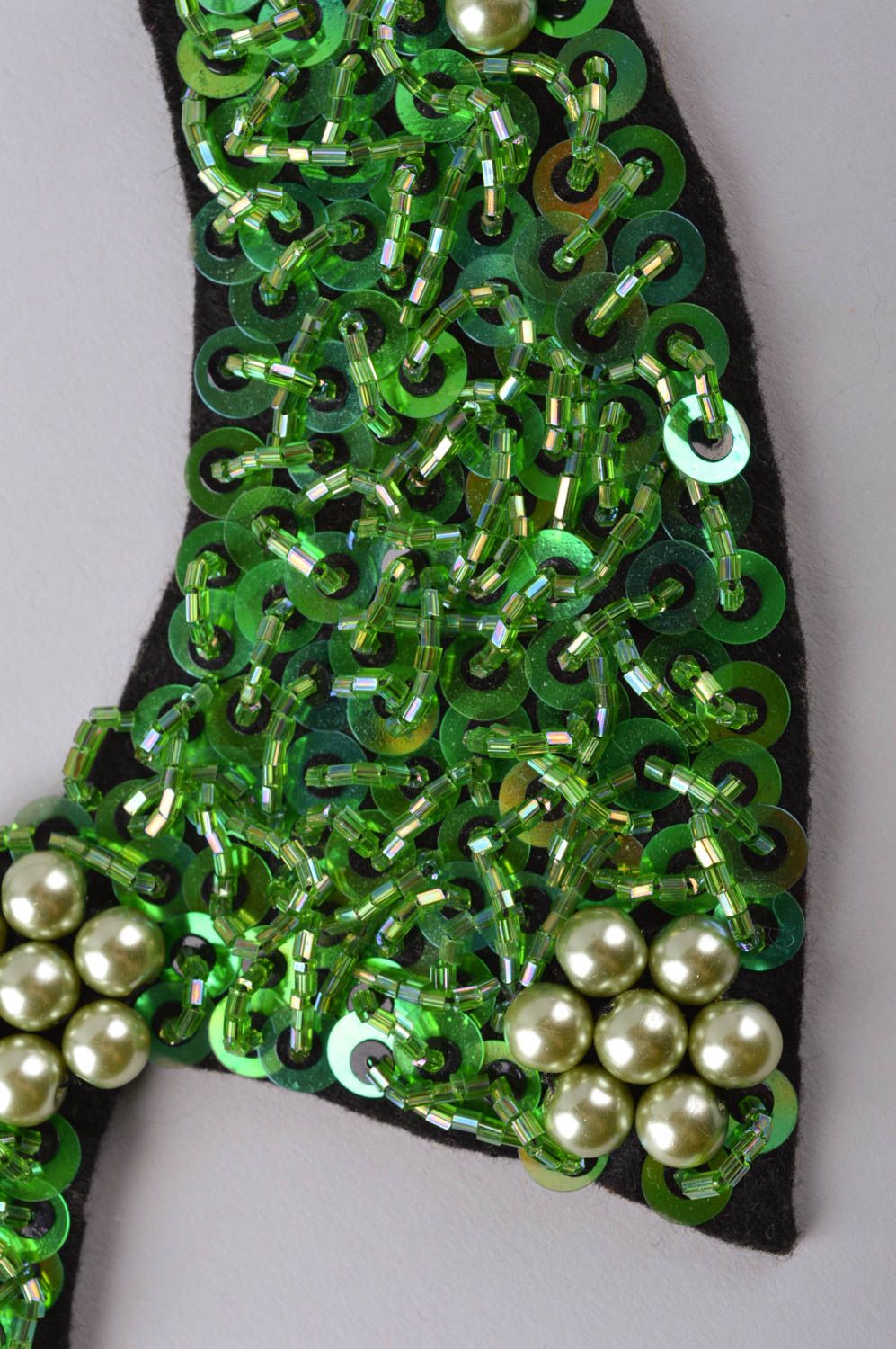 Handmade Modeschmuck Collier abnehmbarer Kragen Accessoire für Frauen grün foto 4