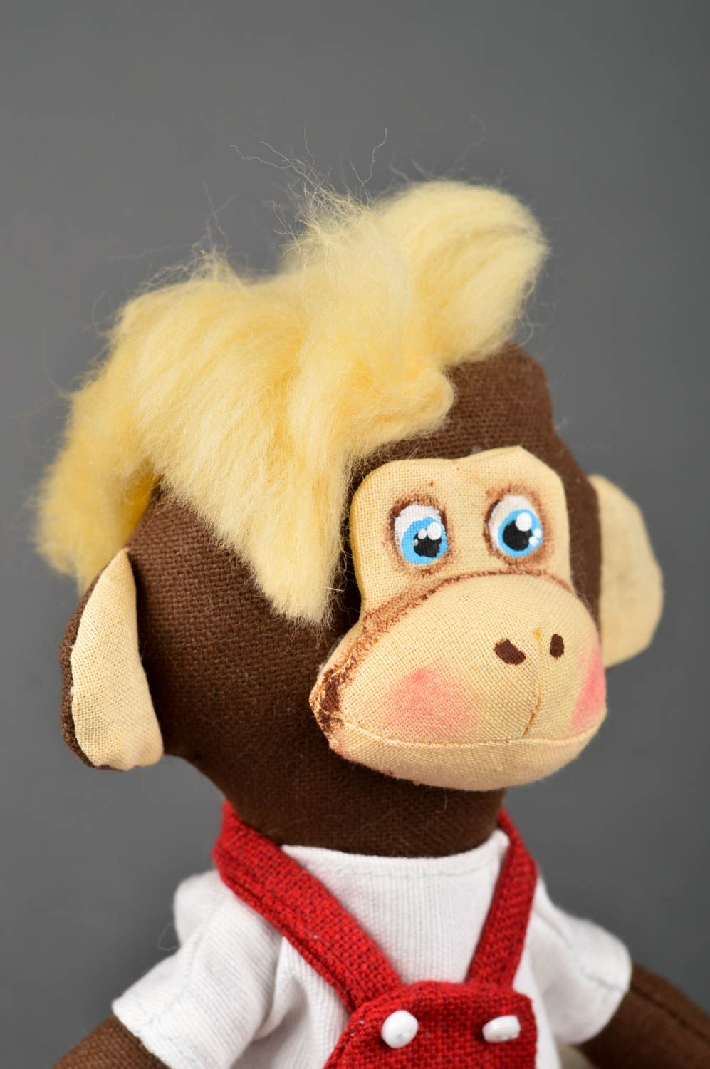 Игрушка обезьянка мальчик хенд мейд детская игрушка для дома мягкая игрушка фото 4
