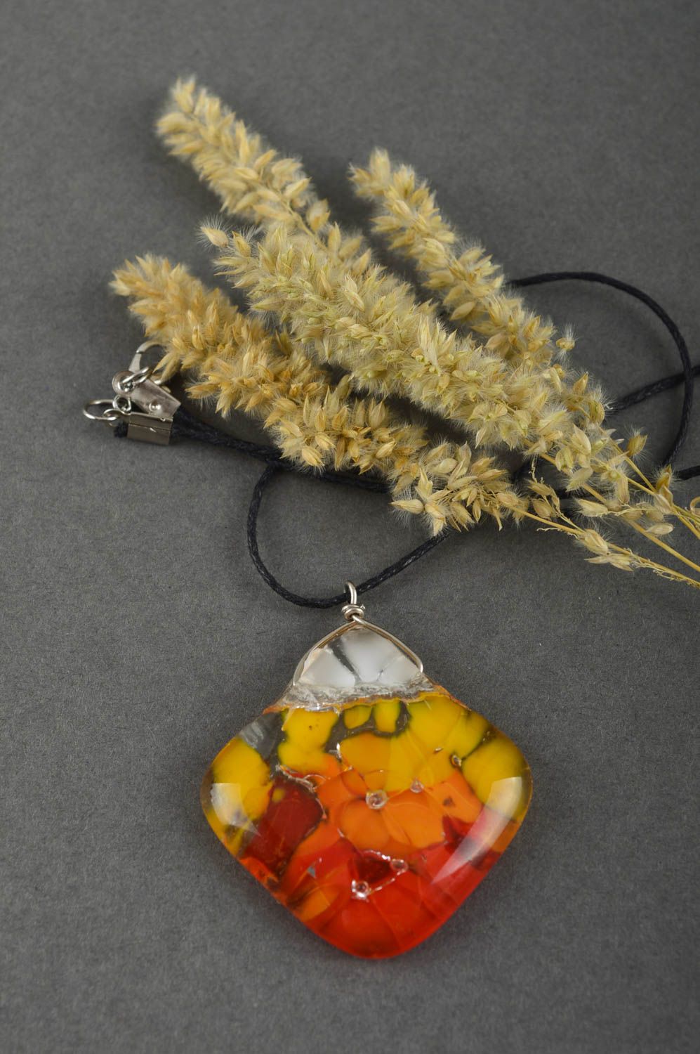 Beautiful handmade glass pendant necklace design fashion accessories gift ideas photo 1