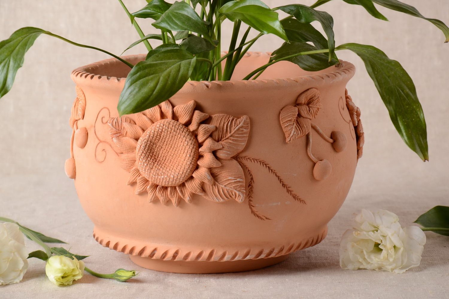 BUY Handmade plant pot ceramic planter 2.5 l clay flower pots