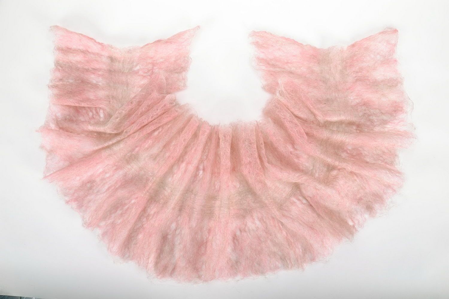Woolen scarf, pink Cobweb photo 4