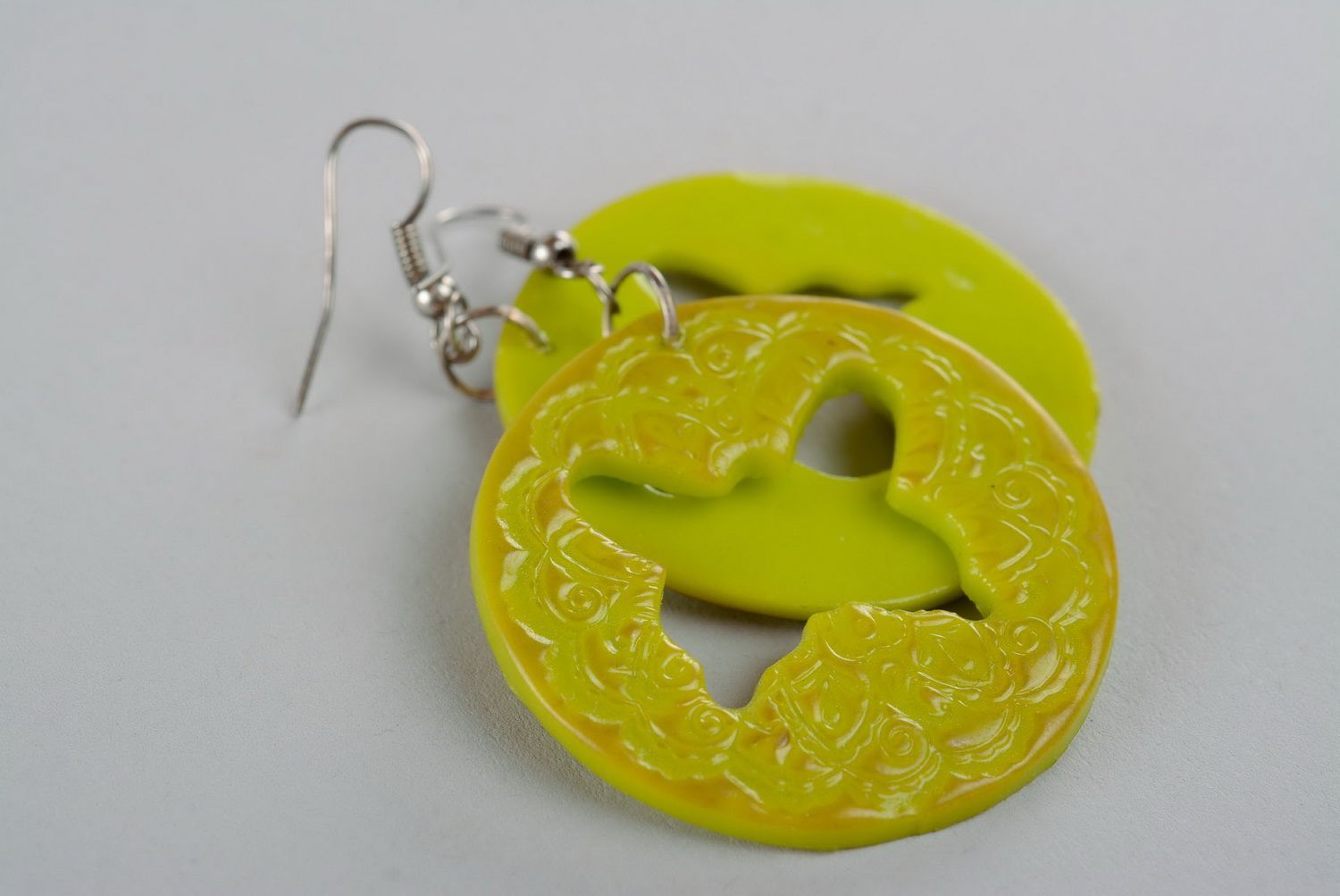 Earrings made of polymer clay  photo 3
