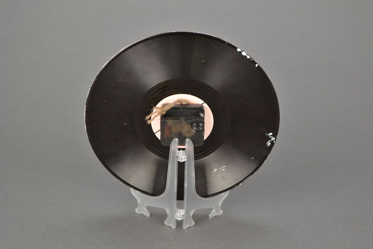 Pendule artisanale en disque microsillon faite main photo 4