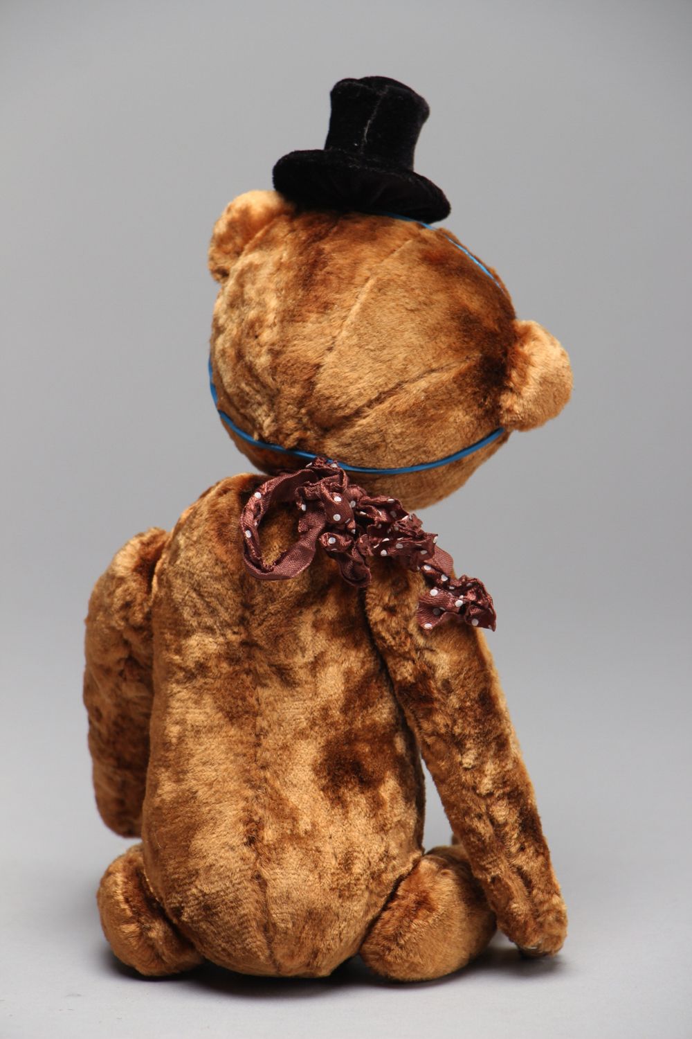 Handmade vintage plush toy bear photo 3