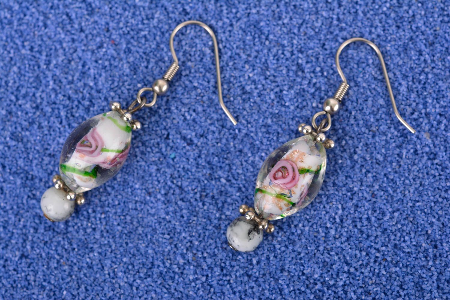 Handmade earrings glass earrings unusual accessory gift ideas glass jewelry photo 2
