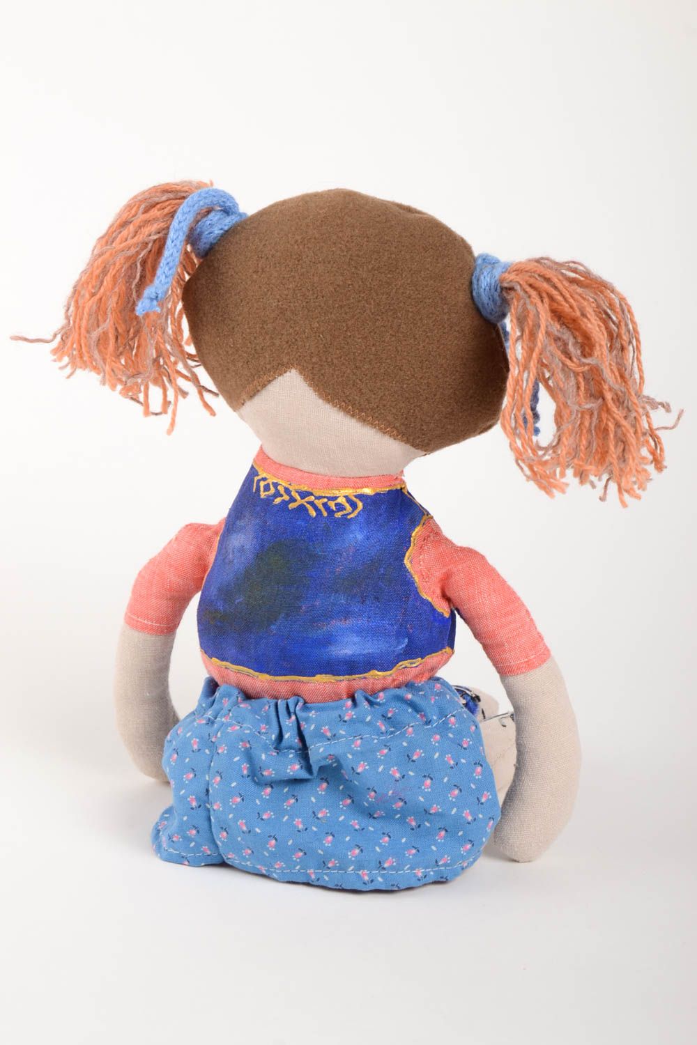 Кукла из ткани ручной работы тряпичная кукла игрушка для девочек красивая фото 4