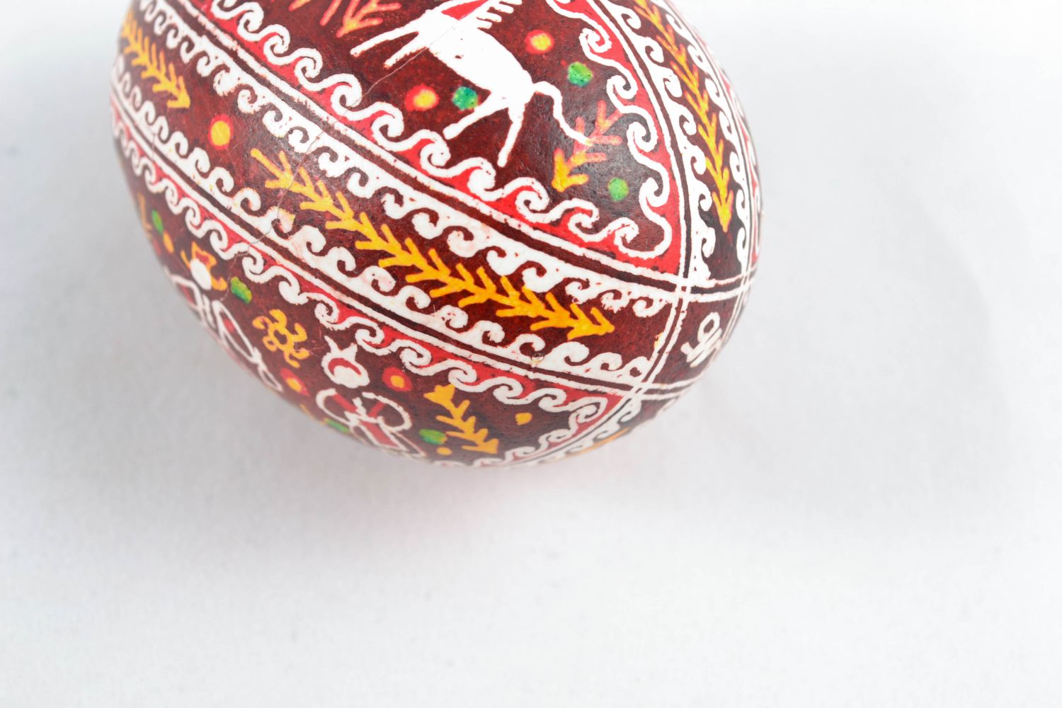 Handmade decorative egg painted with acrylics photo 5