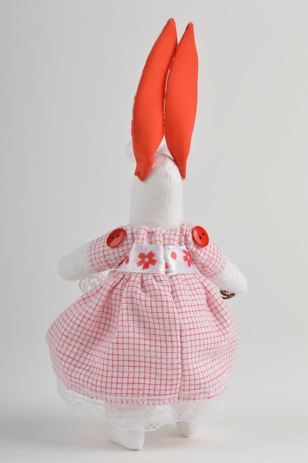 Juguete artesanal de algodón muñeco de peluche decorado con raso regalo original foto 5