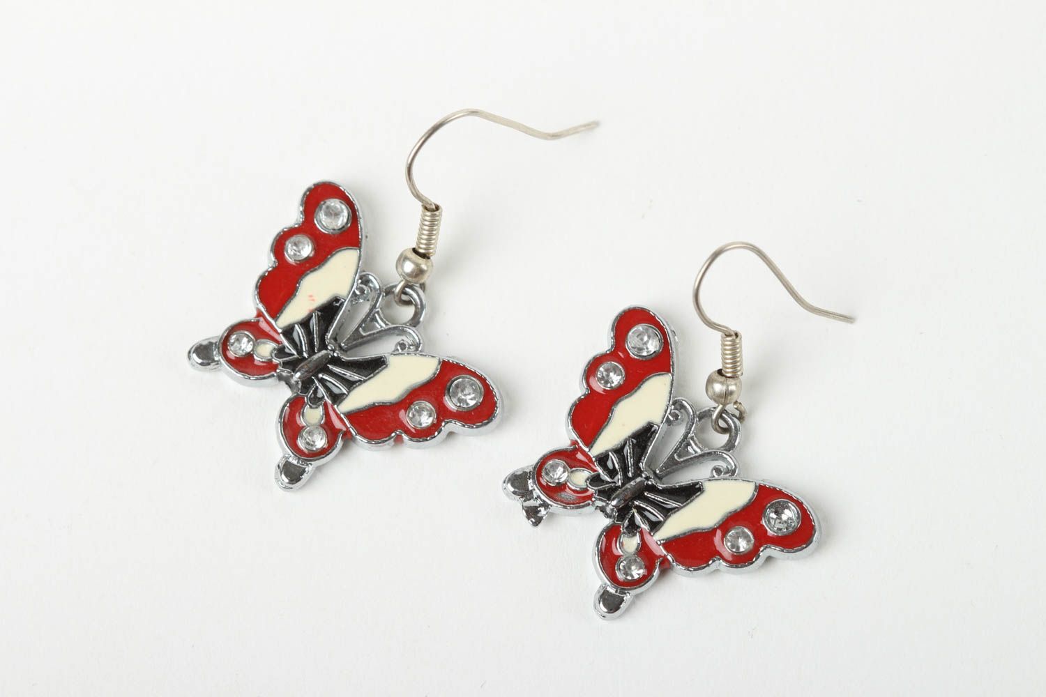 Metal earrings for women handmade metal earrings long earrings with charms photo 2