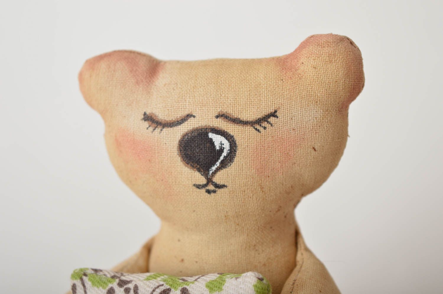 Jouet ours avec oreiller Peluche faite main en tissu Cadeau pour enfant photo 5