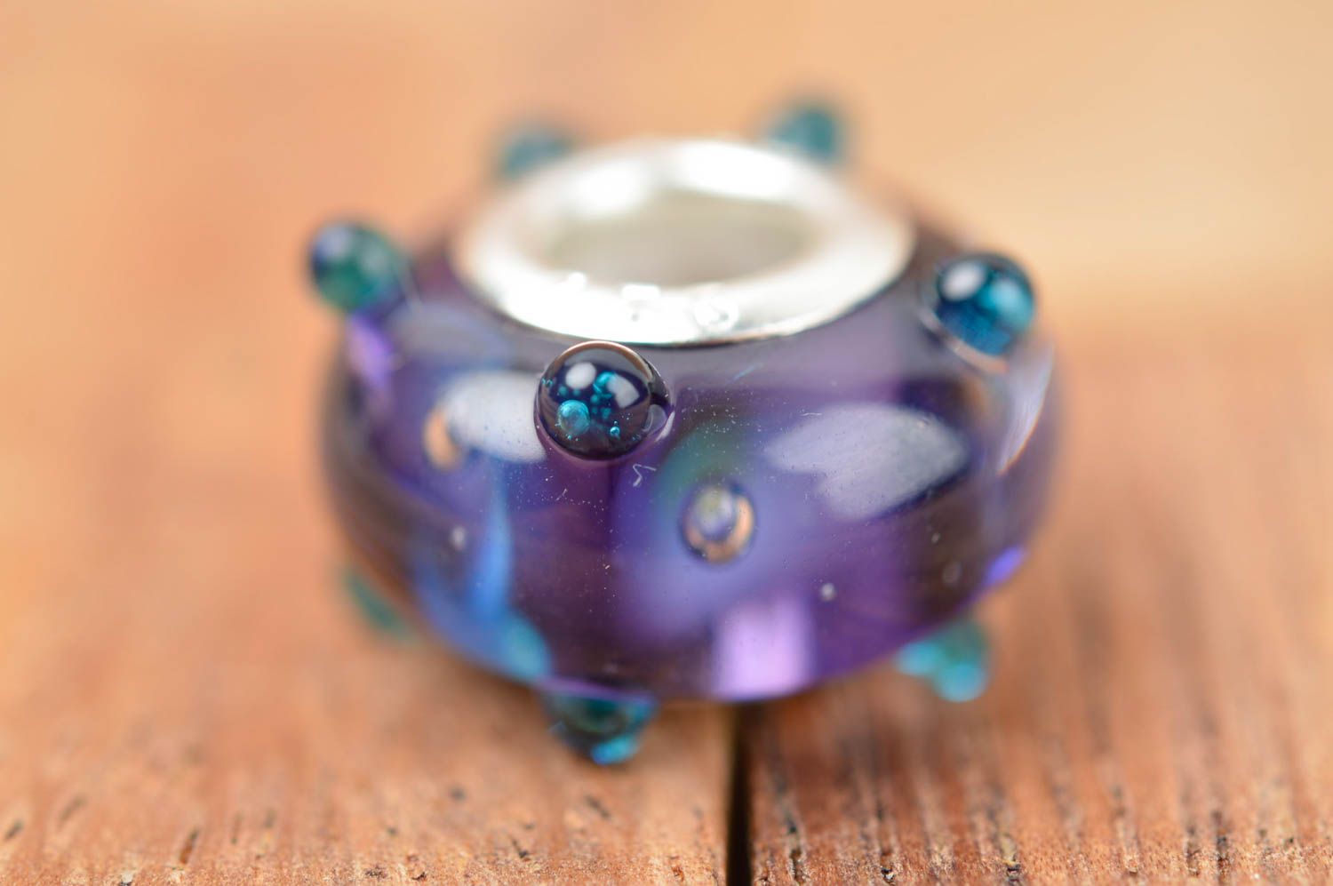 Cuenta artesanal de cristal de Murano cuenta para pulsera bisutería fina foto 2