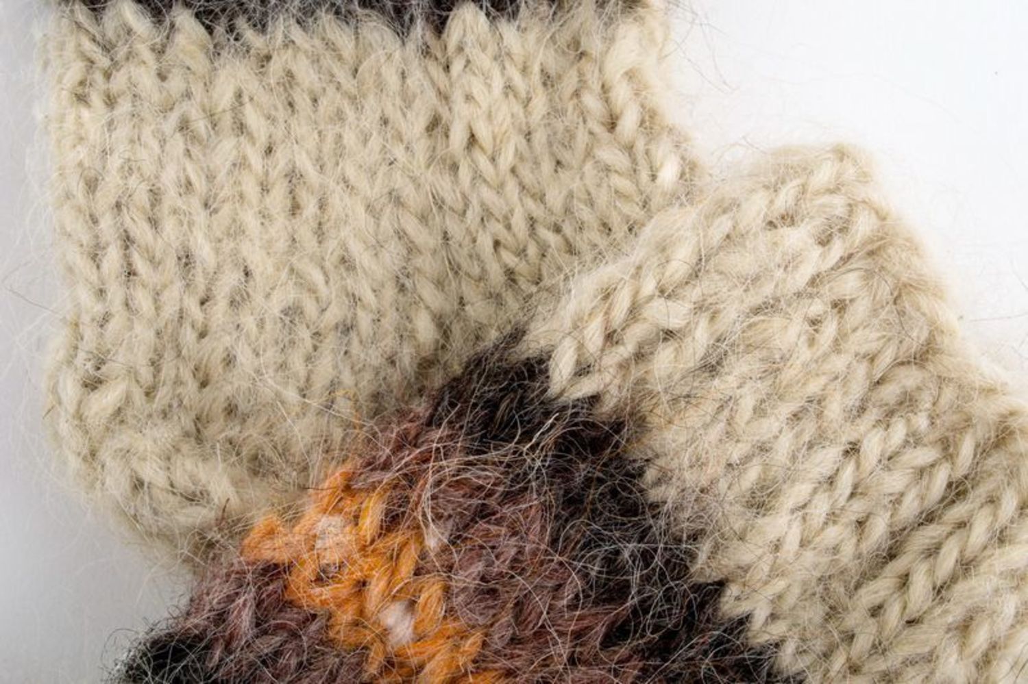 Calzini di lana per donna fatti a mano abbigliamento da donna calzini beige
 foto 3