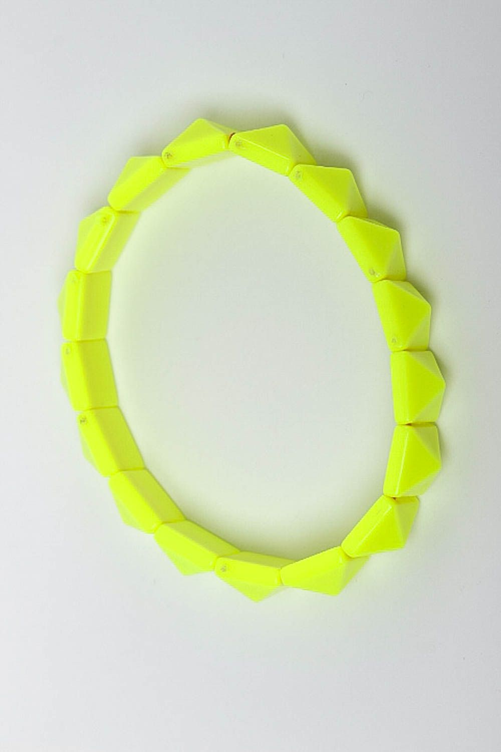 Bracelet jaune éclatant Bijou fait main design stylé Accessoire femme cadeau photo 2