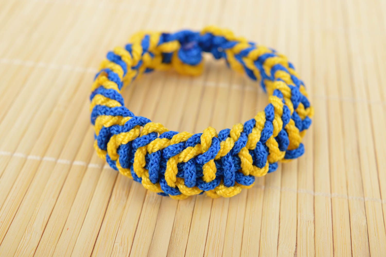 Beautiful handmade textile bracelet woven cord bracelet casual style gift ideas photo 1