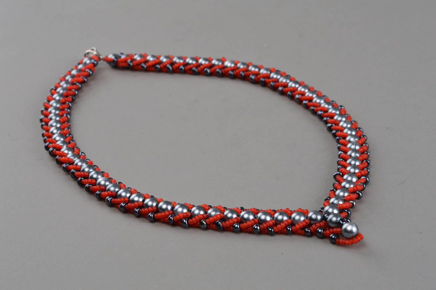 Handmade necklace beaded designer accessory beautiful long jewelry for women photo 2
