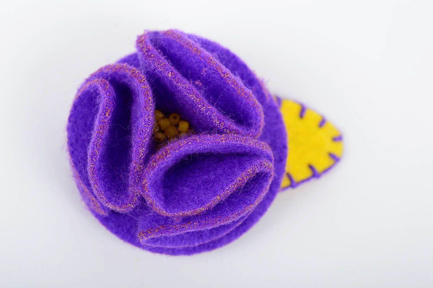 Violette Blume Haarspange handgemachter Schmuck Accessoires für Mädchen grell foto 1