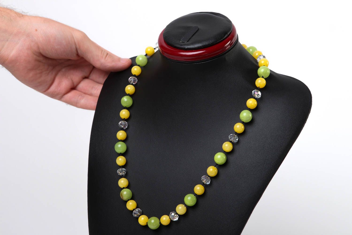 Handmade necklace with natural stone designer cute necklace elegant jewelry photo 5
