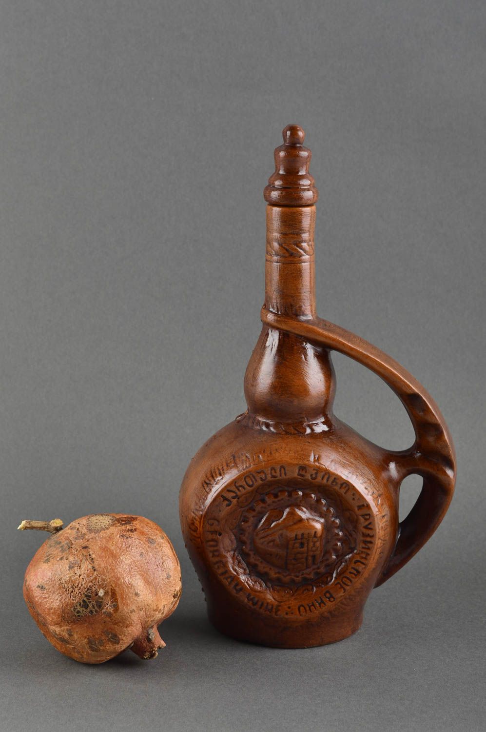 Brocca in ceramica fatta a mano contenitore per bevande utensili da cucina foto 1
