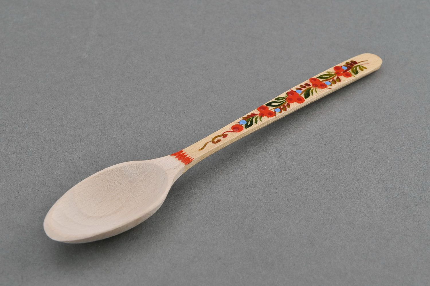 Wooden teaspoon, painted manually photo 1