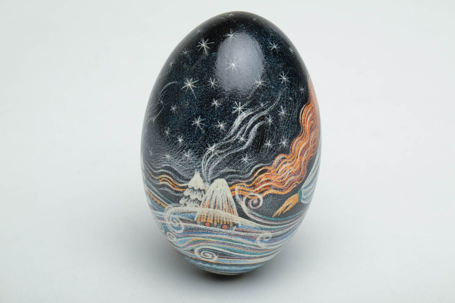 Painted carved Easter egg photo 3