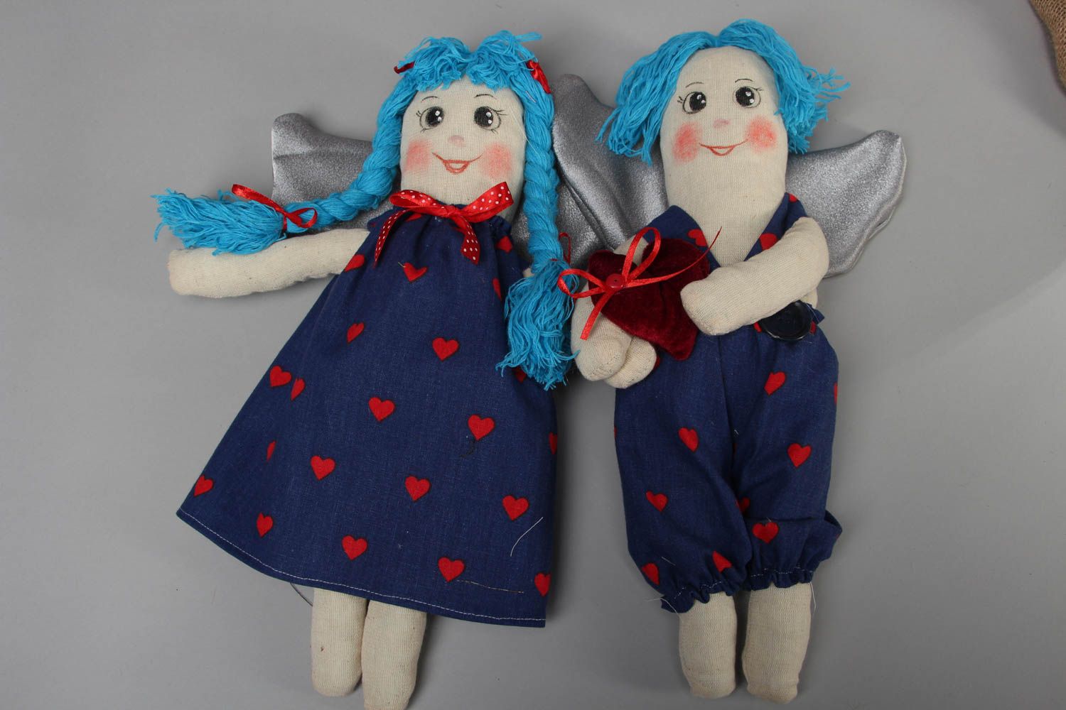 Soft fabric toys Angels Valentines photo 1