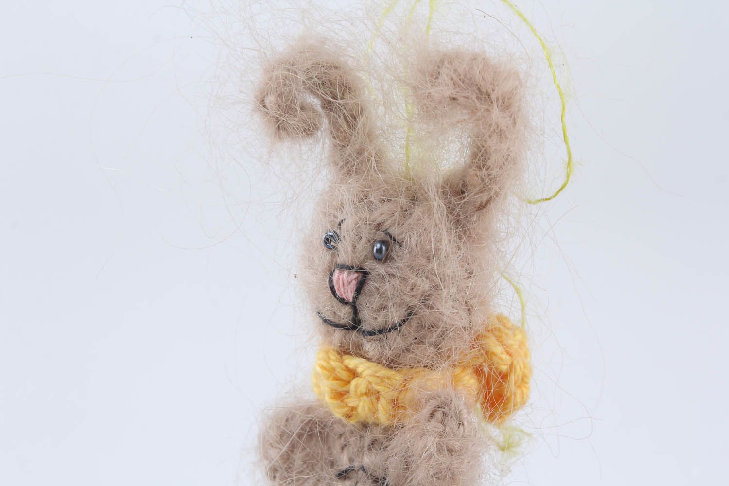 Hare crocheted of angora threads photo 5