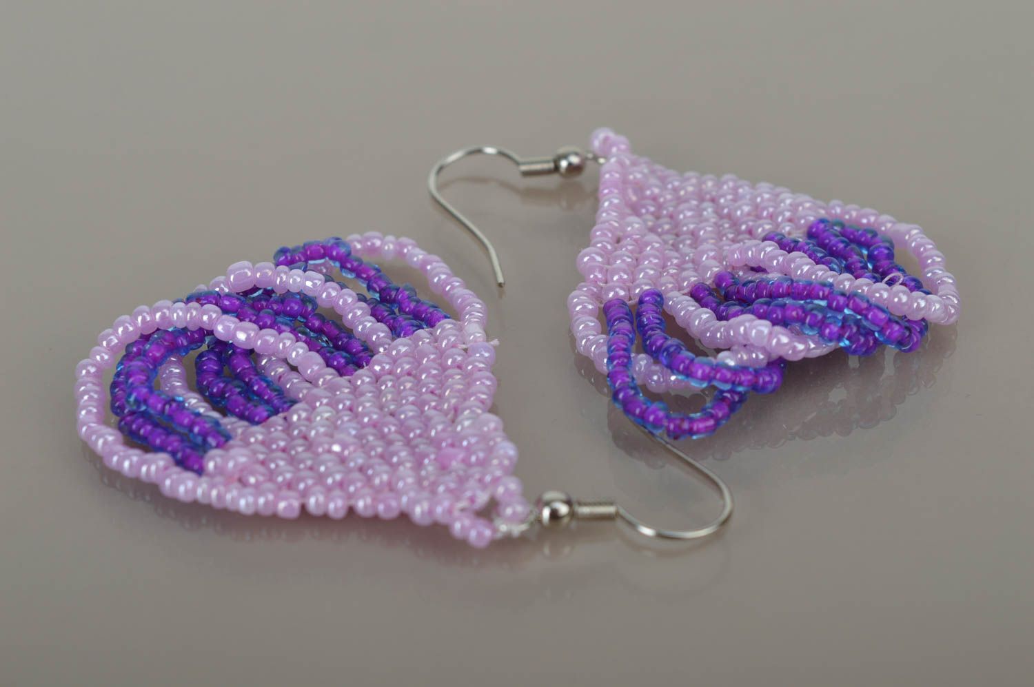 Damen Ohrringe handmade Glasperlen Ohrhänger Frauen Schmuck schön Geschenk foto 3