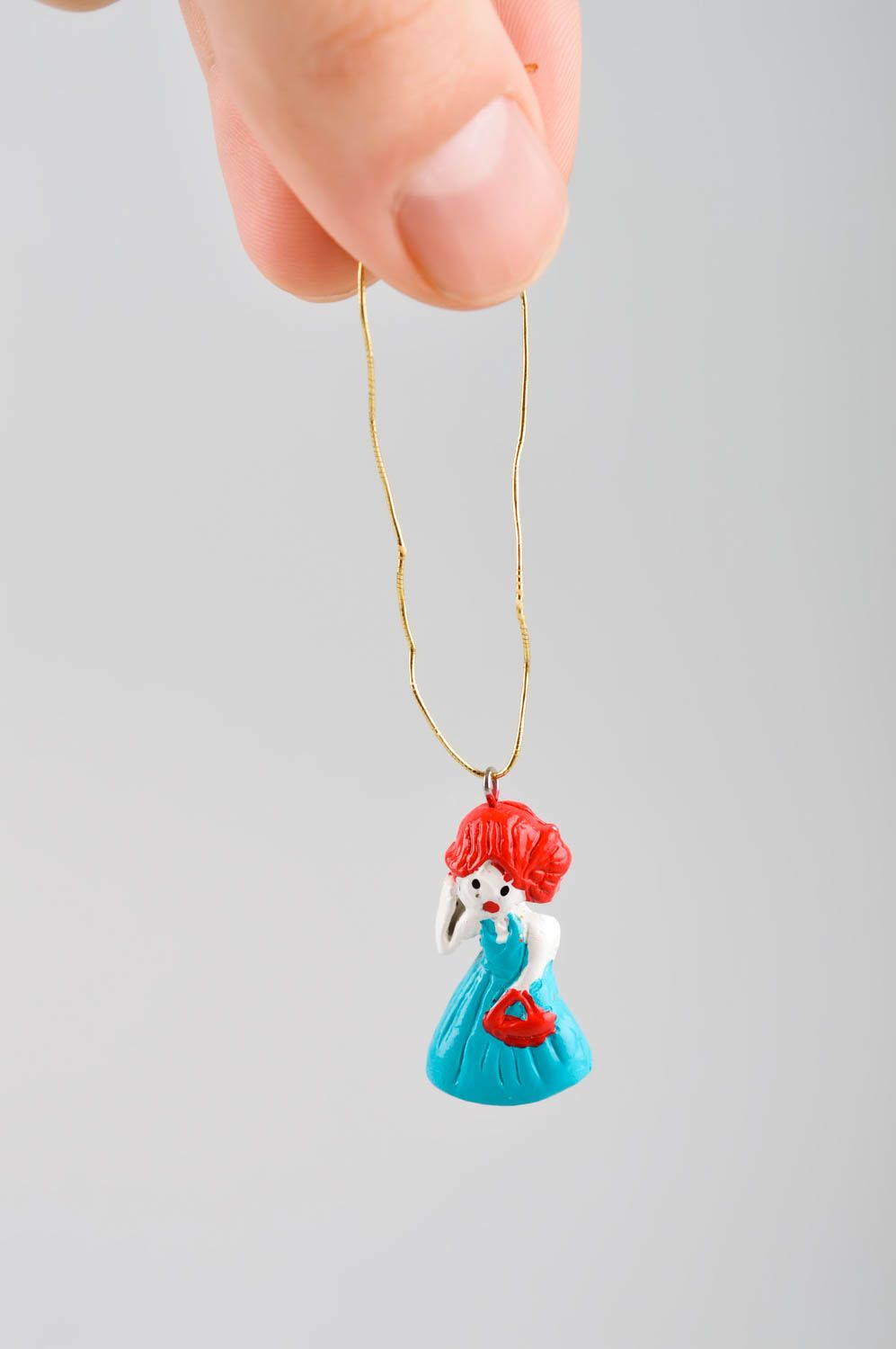Игрушка на елку хэнд мэйд декор для дома игрушка из полимерной глины Девочка фото 5