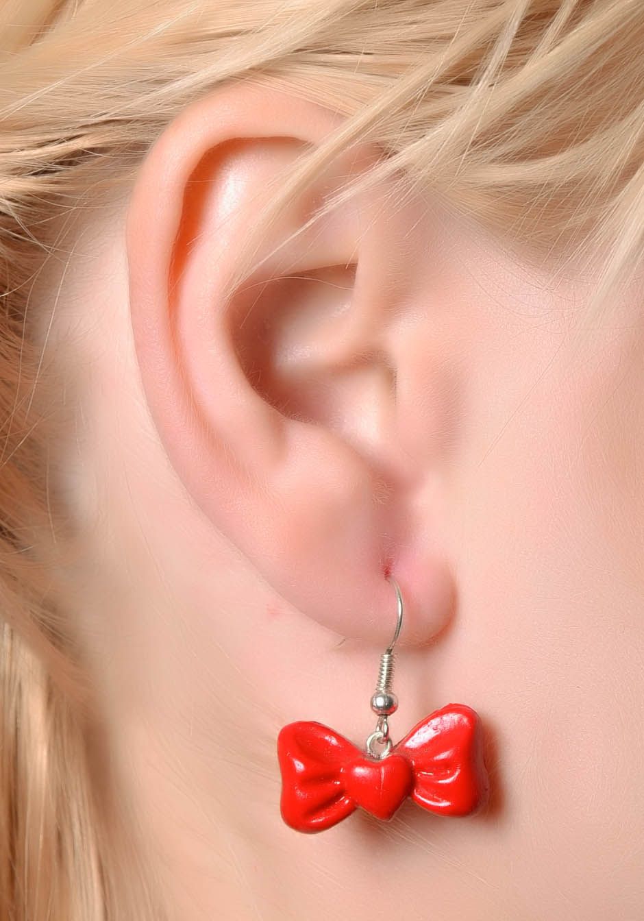 Boucles d'oreilles artisanales Nœuds de fête photo 5