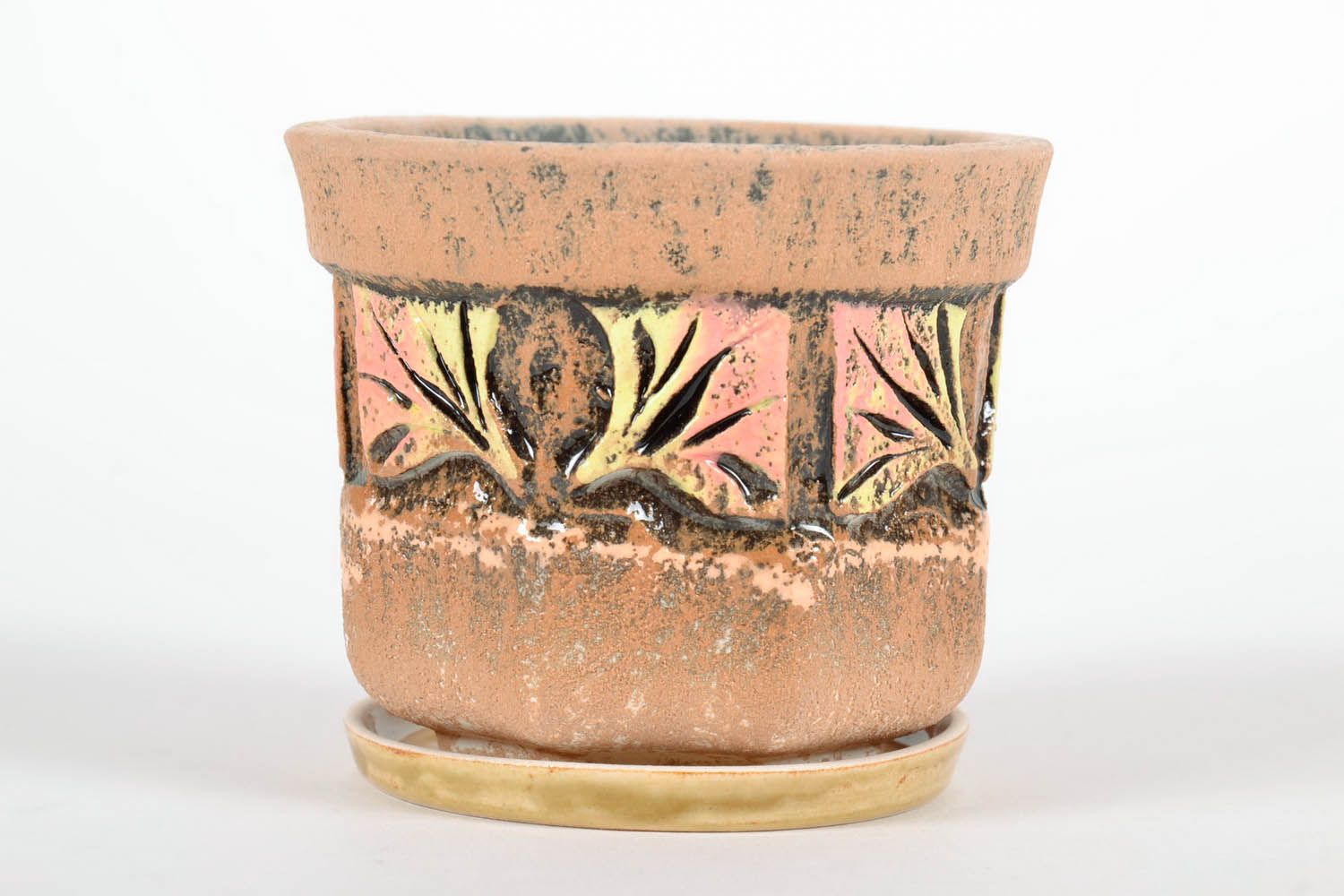 Pot de fleurs en céramique fait main Octaèdre photo 2