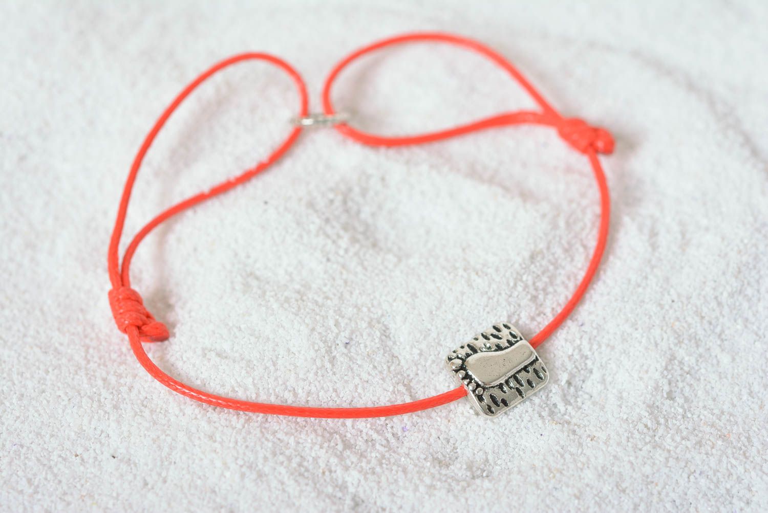 Handmade Schnur Armband Schmuck für Frauen Designer Accessoire rot originell foto 1