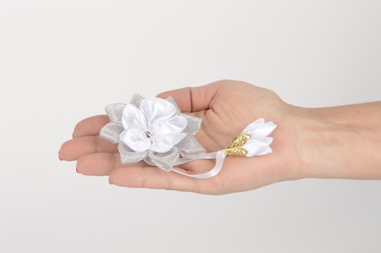 Handmade hair clip unusual hair clip with flower gift ideas designer accessory photo 5