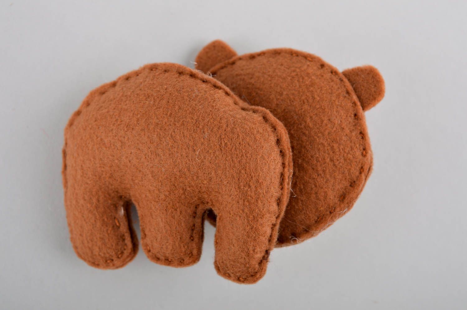 Игрушка ручной работы игрушка из шерсти игрушка из войлока Медведь бурый фото 3