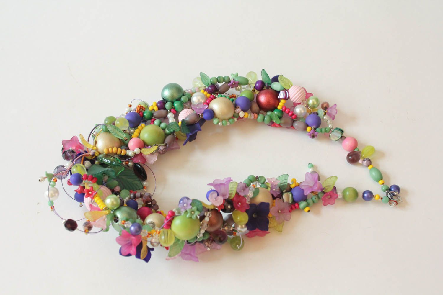 Multi coloured necklace photo 3
