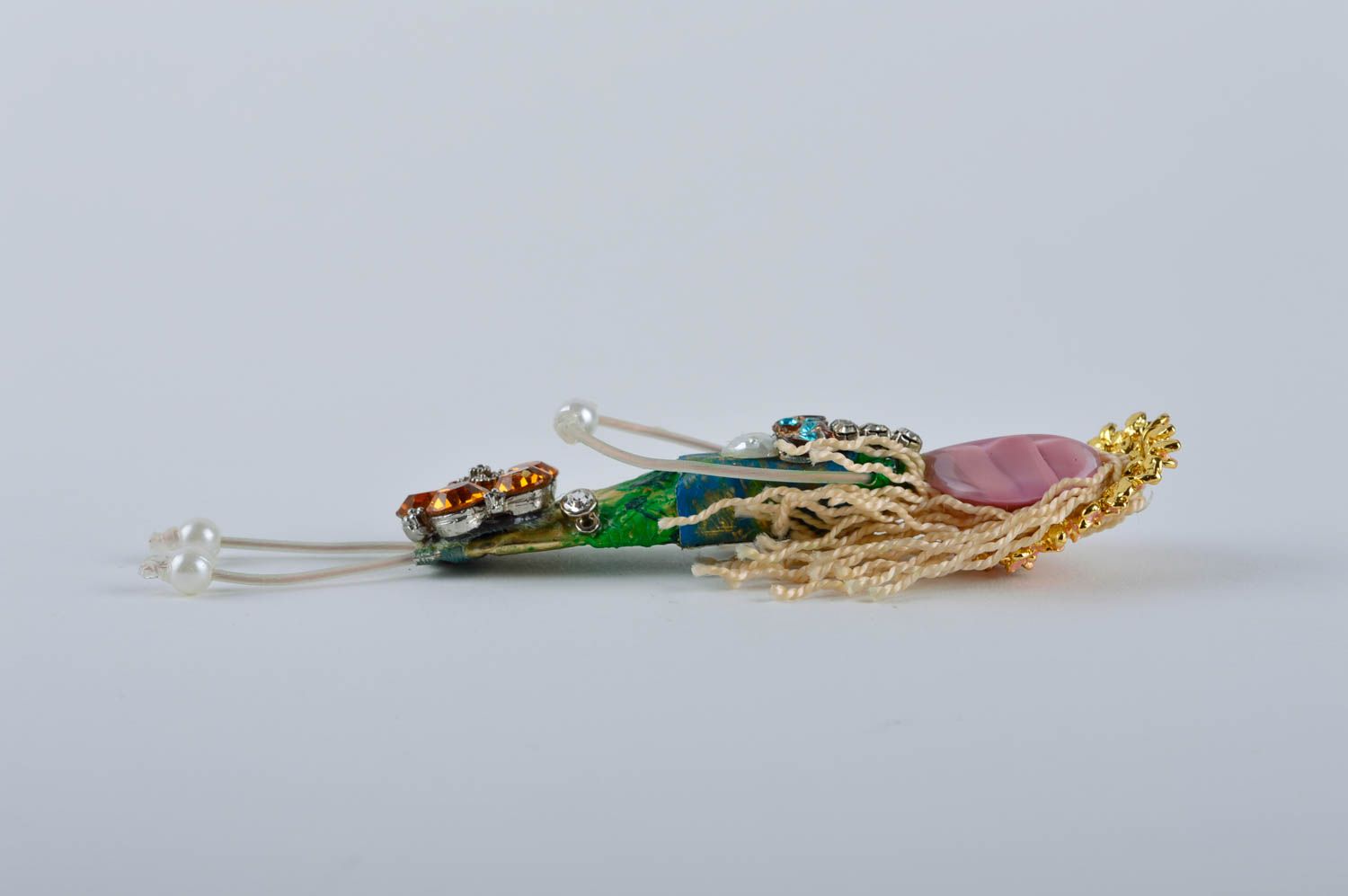 Llavero artesanal accesorio para llaves o bolso regalo original niña rubia foto 5