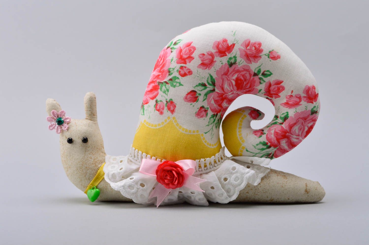 Muñeco de tela juguete artesanal decoración de casa Caracol de peluche foto 4