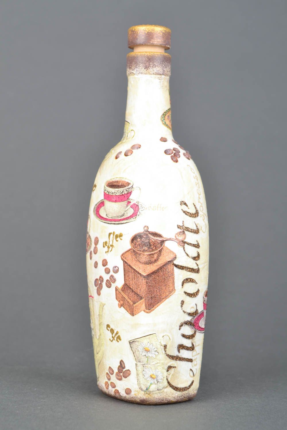 Handmade decorative bottle photo 4
