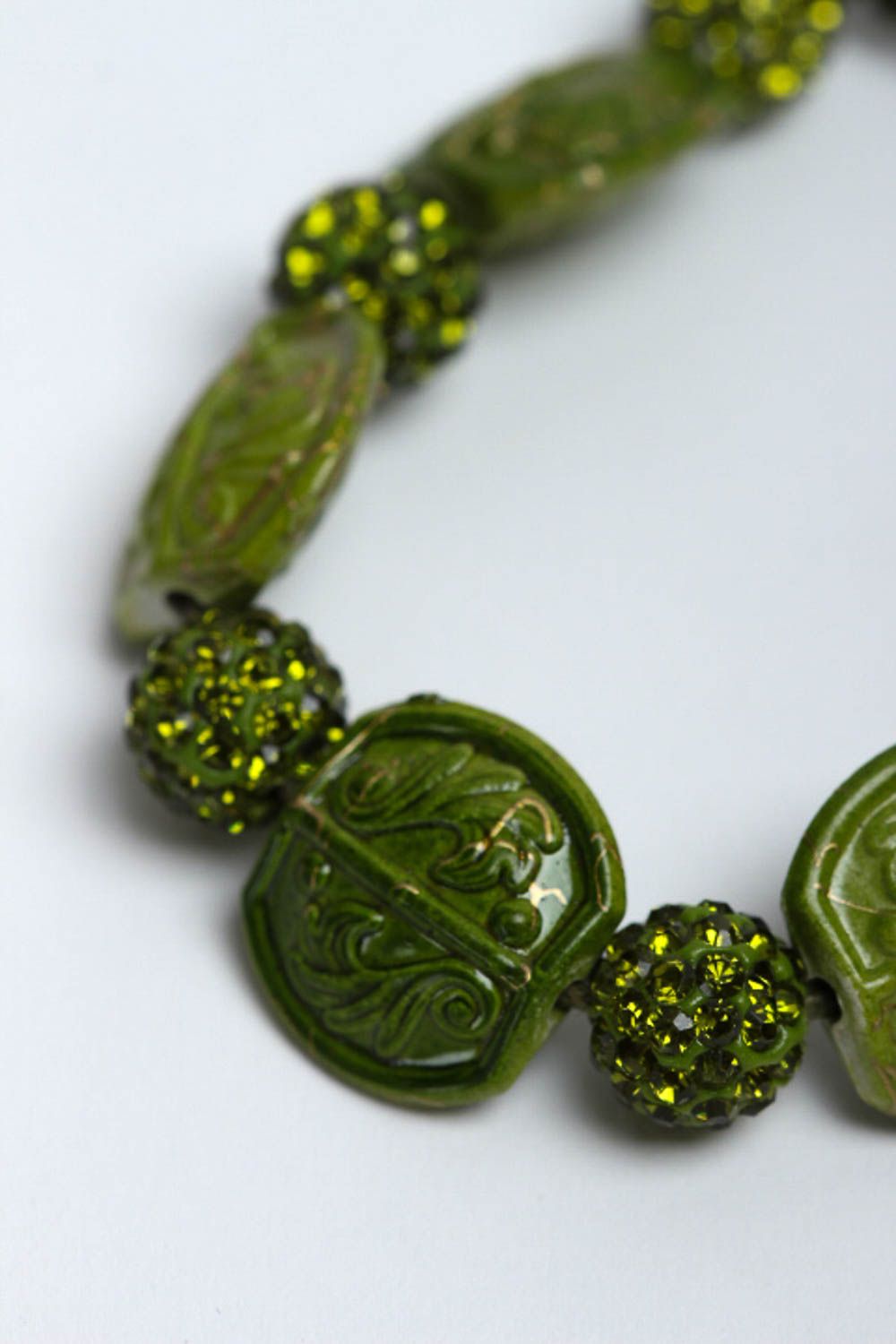 Geflochtenes Armband handmade grünes Armband Frauen Schmuck für Frauen schön foto 3