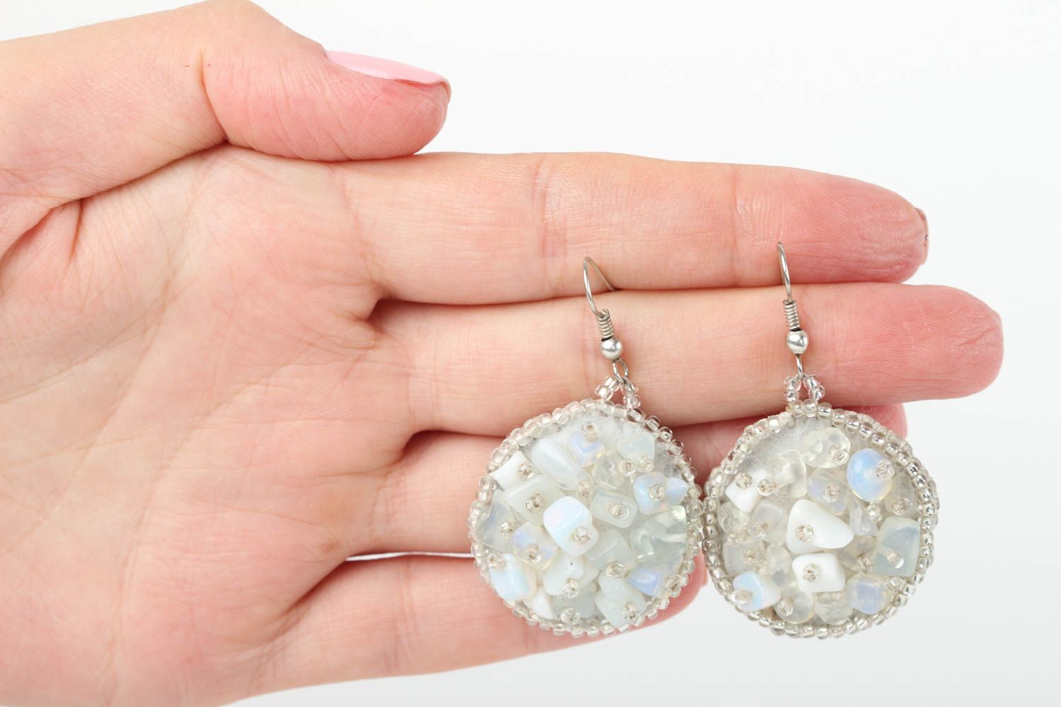Unusual handmade beaded earrings gemstone earrings cool jewelry designs photo 5