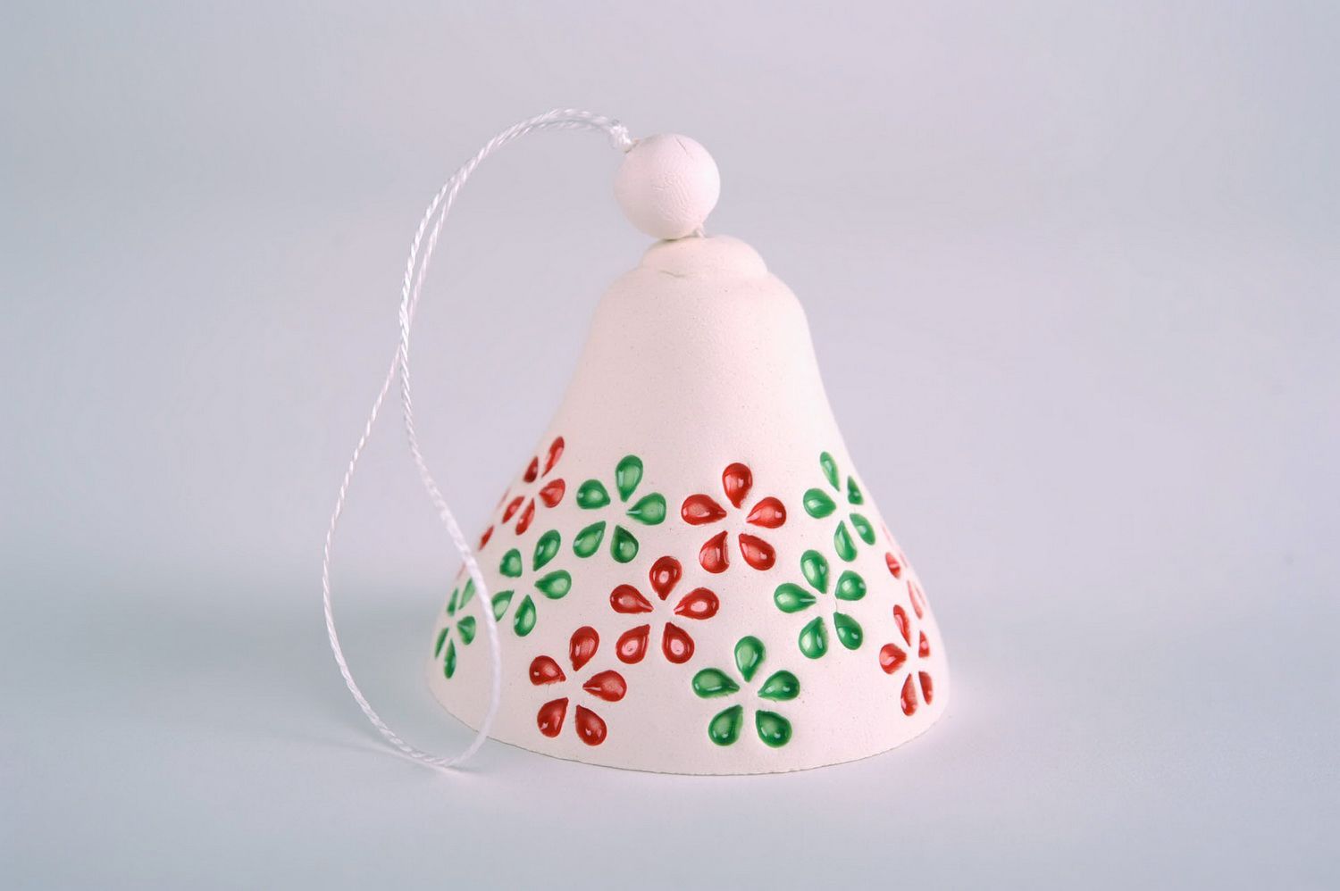 Handmade ceramic bell pendant photo 3