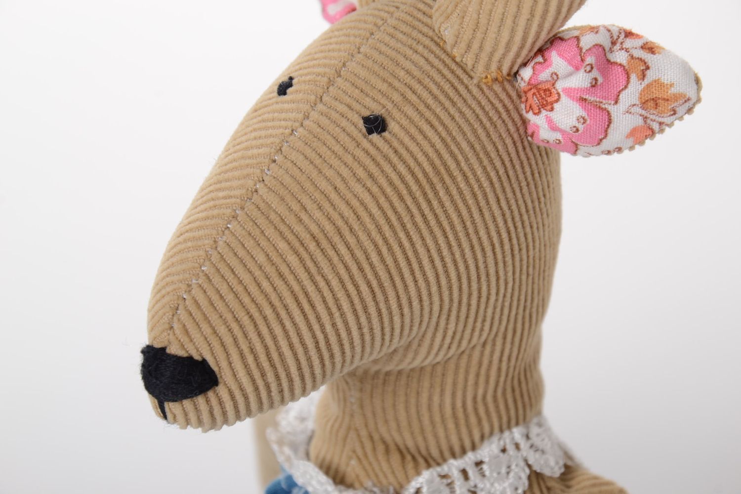 Игрушка коза ручной работы детская игрушка из ткани мягкая игрушка красивая фото 3