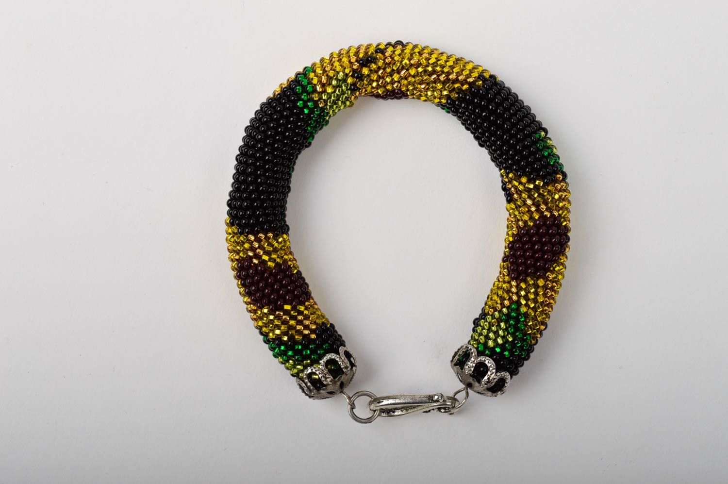 Handmade beaded cord bracelet unusual stylish jewelry designer wrist bracelet photo 5